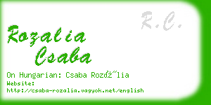 rozalia csaba business card